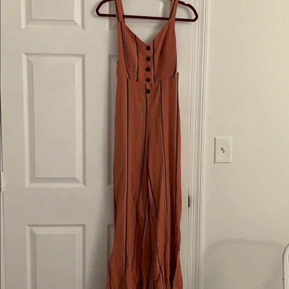UO Ashley Button Down Tie Back Jumpsuit - Picture 4 of 4